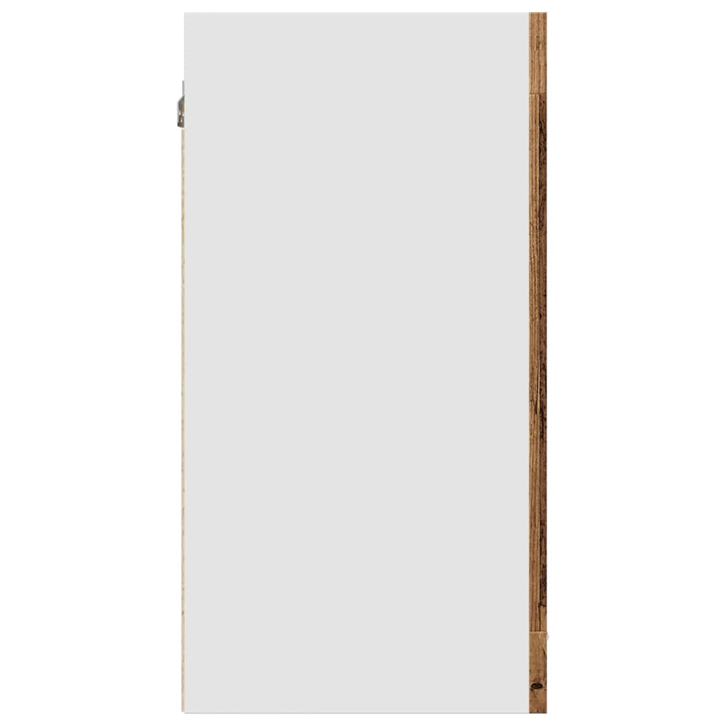 vidaXL Hängeschrank Lyon Glas Altholz-Optik 40x31x60 cm Holzwerkstoff