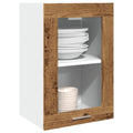 vidaXL Hängeschrank Lyon Glas Altholz-Optik 40x31x60 cm Holzwerkstoff