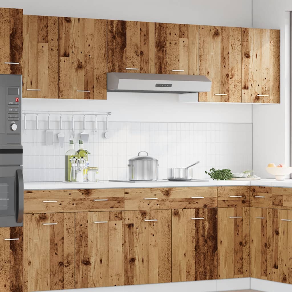 vidaXL Hängeschränke 2 Stk. Lyon Altholz-Optik 50x31x60 cm Holzwerkstoff