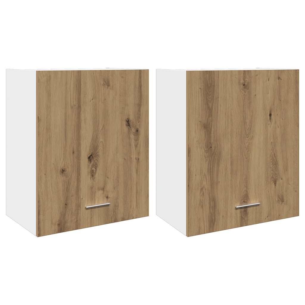 vidaXL Hängeschränke 2 Stk. Lyon Artisan-Eiche 50x31x60 cm Holzwerkstoff