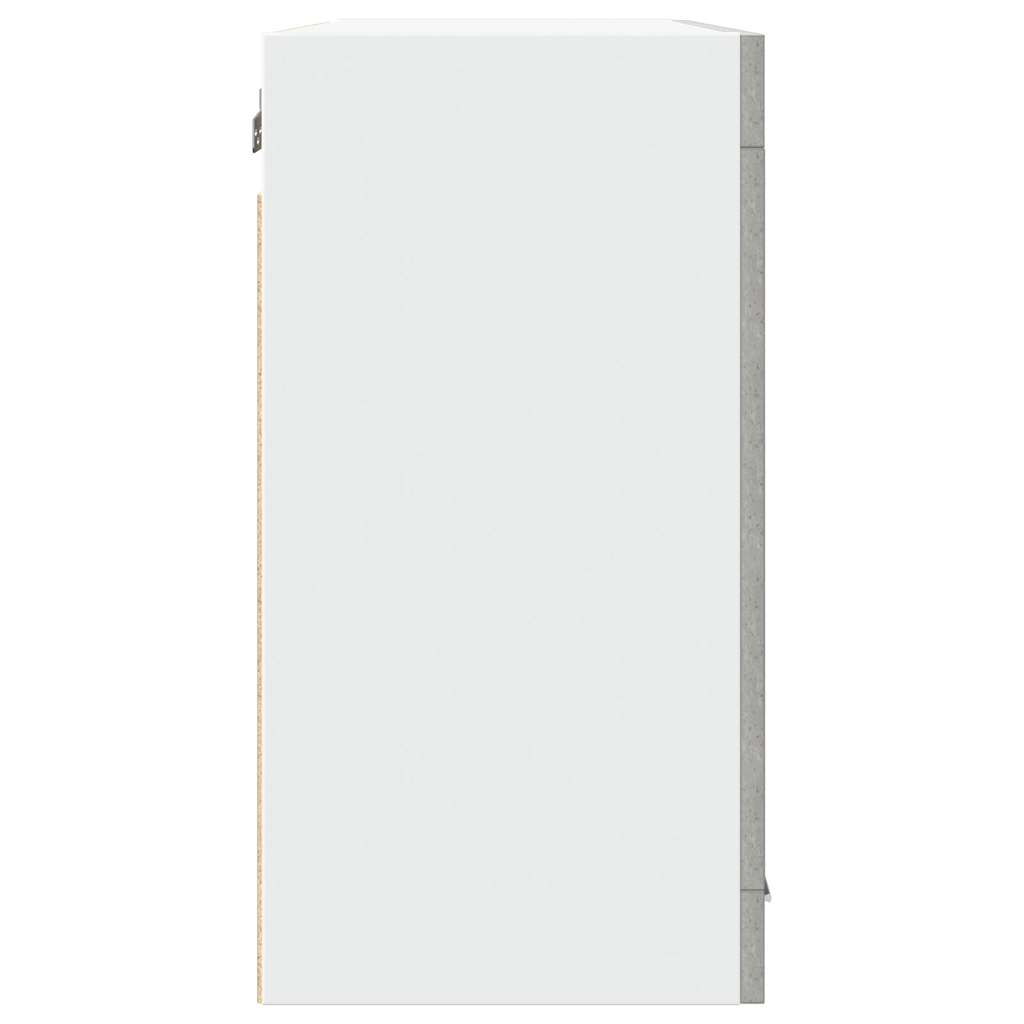 vidaXL Hängeglasschrank Lyon Betongrau 80x31x60 cm