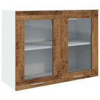 vidaXL Hängeglasschrank Lyon Altholz-Optik 80x31x60 cm Holzwerkstoff