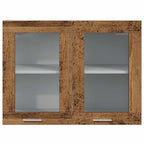 vidaXL Hängeglasschrank Lyon Altholz-Optik 80x31x60 cm Holzwerkstoff