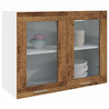 vidaXL Hängeglasschrank Lyon Altholz-Optik 80x31x60 cm Holzwerkstoff