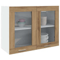 vidaXL Hängeglasschrank Lyon Artisan-Eiche 80x31x60 cm Holzwerkstoff
