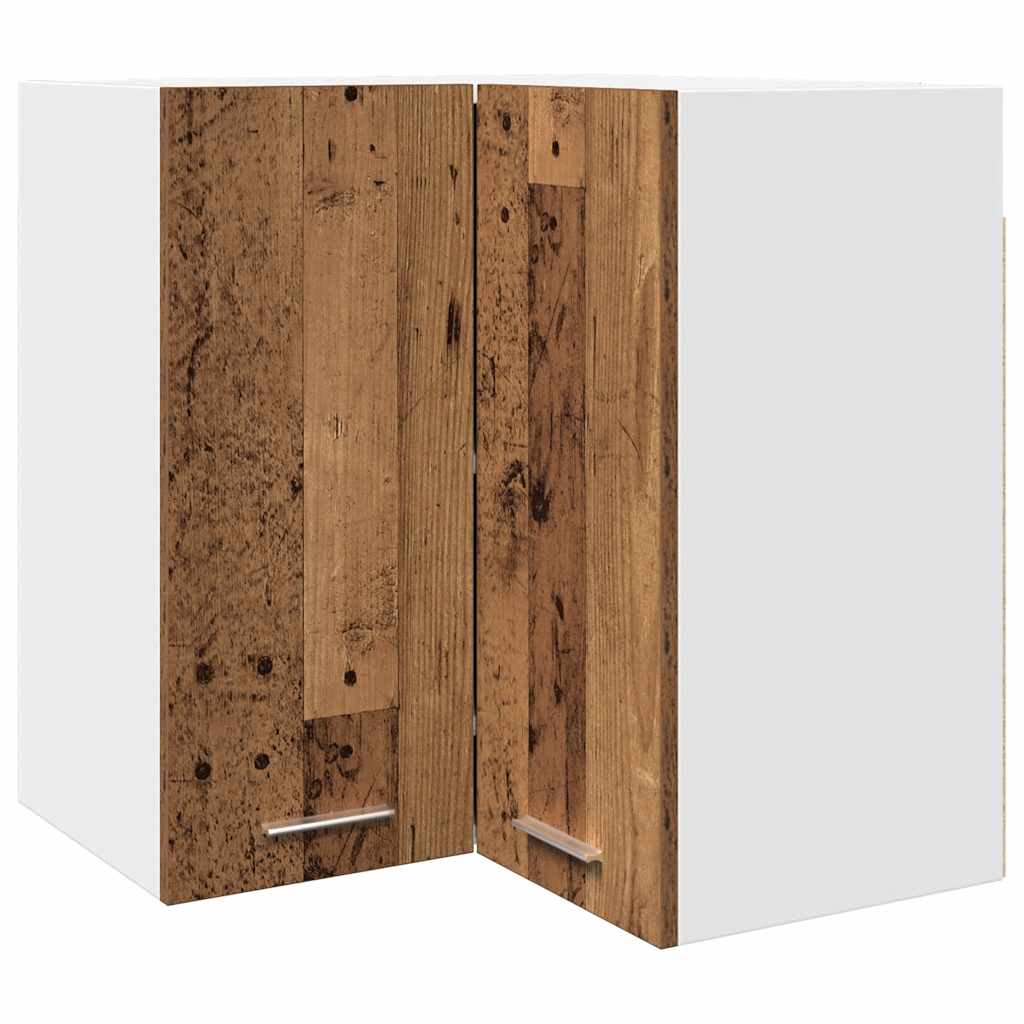 vidaXL Eck-Hängeschrank Lyon Altholz-Optik 57x57x60 cm Holzwerkstoff