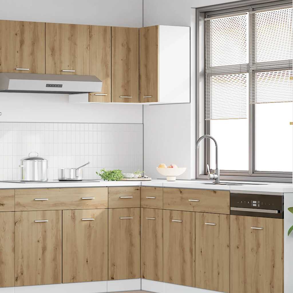 vidaXL Eck-Hängeschrank Lyon Artisan-Eiche 57x57x60 cm Holzwerkstoff