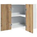vidaXL Eck-Hängeschrank Lyon Artisan-Eiche 57x57x60 cm Holzwerkstoff