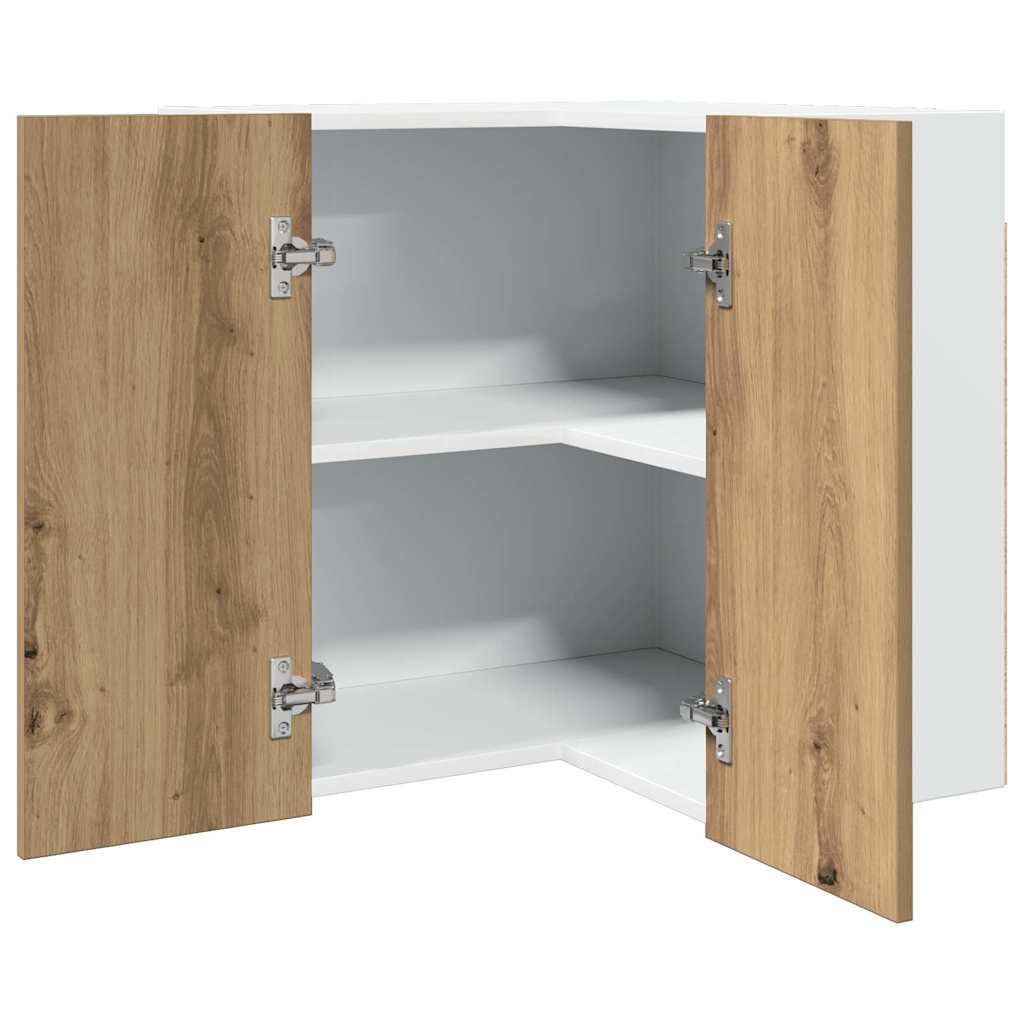 vidaXL Eck-Hängeschrank Lyon Artisan-Eiche 57x57x60 cm Holzwerkstoff