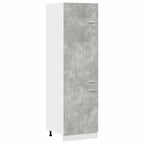 vidaXL Kühlumbauschrank Lyon Betongrau 60x57x207 cm Holzwerkstoff