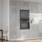 vidaXL Kühlumbauschrank Lyon Betongrau 60x57x207 cm Holzwerkstoff