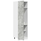 vidaXL Kühlumbauschrank Lyon Betongrau 60x57x207 cm Holzwerkstoff