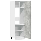 vidaXL Kühlumbauschrank Lyon Betongrau 60x57x207 cm Holzwerkstoff