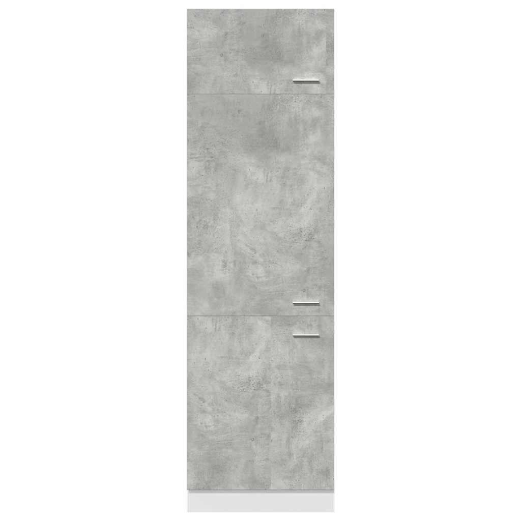 vidaXL Kühlumbauschrank Lyon Betongrau 60x57x207 cm Holzwerkstoff