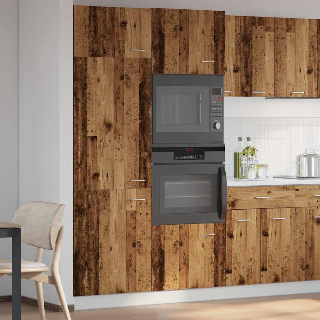 vidaXL Kühlumbauschrank Lyon Altholz-Optik 60x57x207 cm Holzwerkstoff