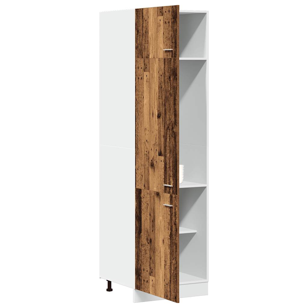 vidaXL Kühlumbauschrank Lyon Altholz-Optik 60x57x207 cm Holzwerkstoff