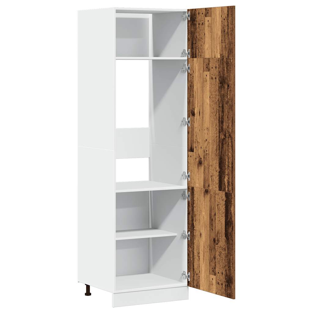 vidaXL Kühlumbauschrank Lyon Altholz-Optik 60x57x207 cm Holzwerkstoff
