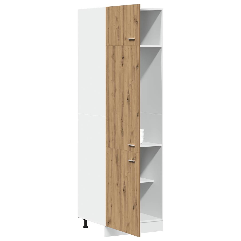 vidaXL Kühlumbauschrank Lyon Artisan-Eiche 60x57x207 cm Holzwerkstoff