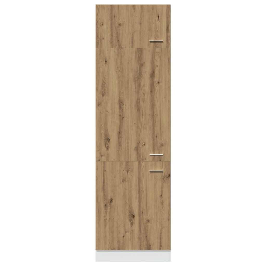 vidaXL Kühlumbauschrank Lyon Artisan-Eiche 60x57x207 cm Holzwerkstoff