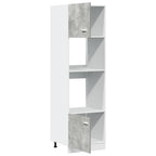 vidaXL Mikrowellenumbauschrank Lyon Betongrau 60x57x207 cm Holzwerkstoff