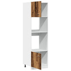 vidaXL Mikrowellenschrank Lyon Altholz-Optik 60x57x207 cm Holzwerkstoff