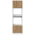 vidaXL Mikrowellenschrank Lyon Artisan-Eiche 60x57x207 cm Holzwerkstoff