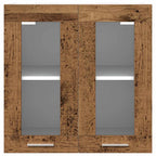 vidaXL Küchen-Wandschrank Lyon mit Glastüren Altholz-Optik 60x31x60 cm