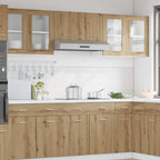 vidaXL Küchen-Wandschrank Lyon mit Glastüren Artisan-Eiche 60x31x60 cm