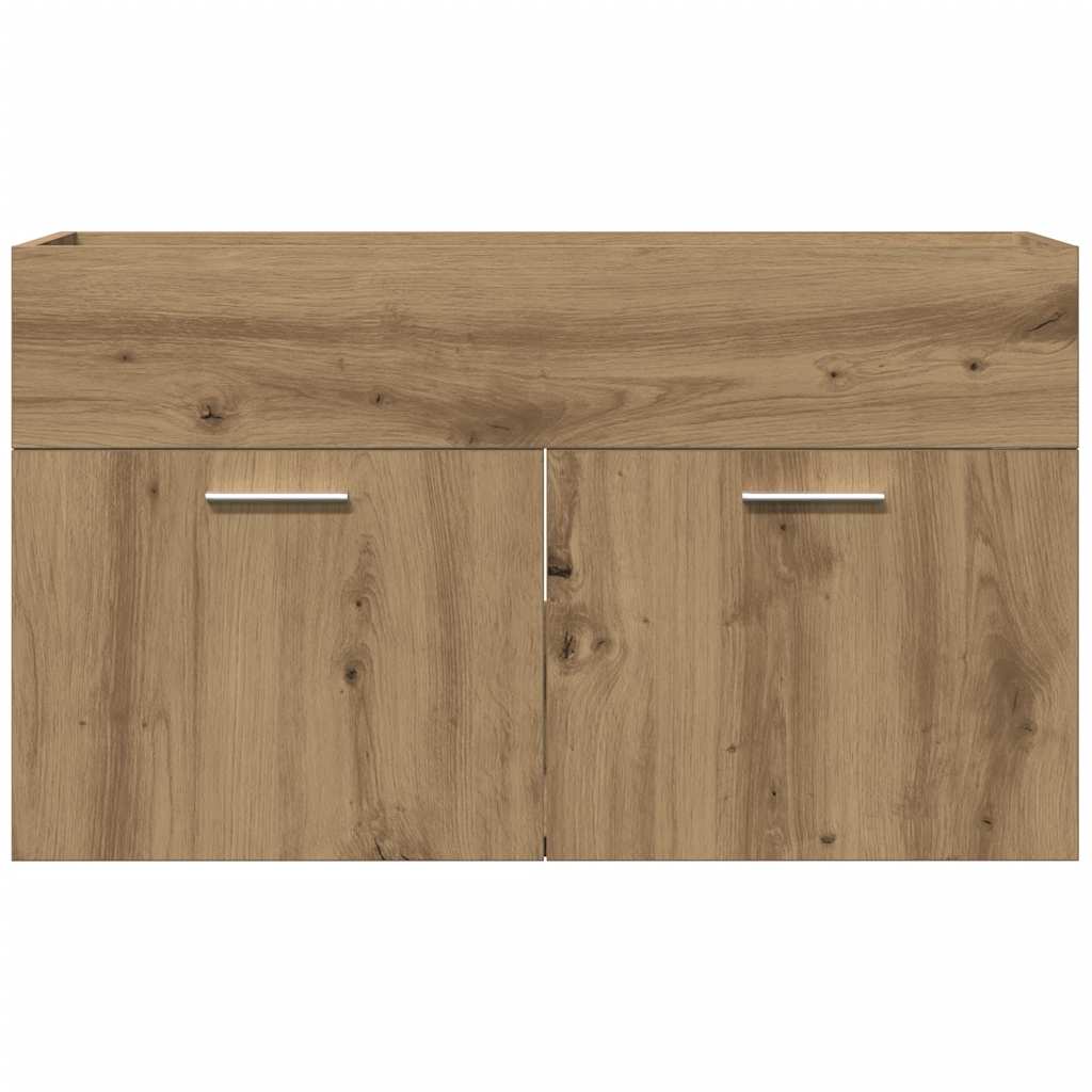 vidaXL Waschbeckenunterschrank Artisan-Eiche 90x38,5x46 Holzwerkstoff