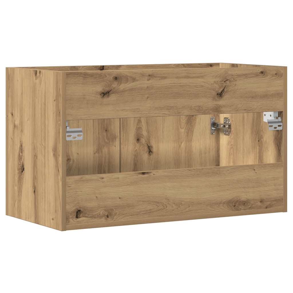 vidaXL Waschbeckenunterschrank Artisan-Eiche 90x38,5x46 Holzwerkstoff