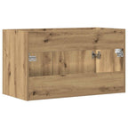 vidaXL Waschbeckenunterschrank Artisan-Eiche 90x38,5x46 Holzwerkstoff