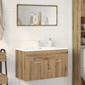 vidaXL Waschbeckenunterschrank Artisan-Eiche 90x38,5x46 Holzwerkstoff