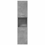 vidaXL Bad-Hängeschrank Betongrau 30x30x130 cm Holzwerkstoff