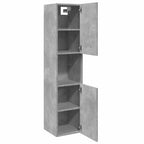 vidaXL Bad-Hängeschrank Betongrau 30x30x130 cm Holzwerkstoff