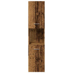 vidaXL Bad-Hängeschrank Altholz-Optik 30x30x130 cm Holzwerkstoff