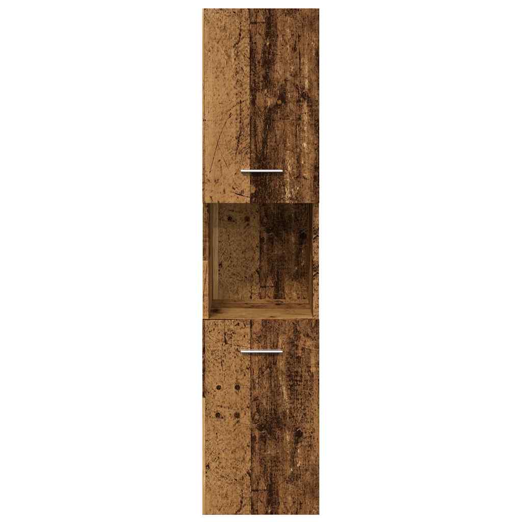vidaXL Bad-Hängeschrank Altholz-Optik 30x30x130 cm Holzwerkstoff