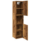 vidaXL Bad-Hängeschrank Altholz-Optik 30x30x130 cm Holzwerkstoff