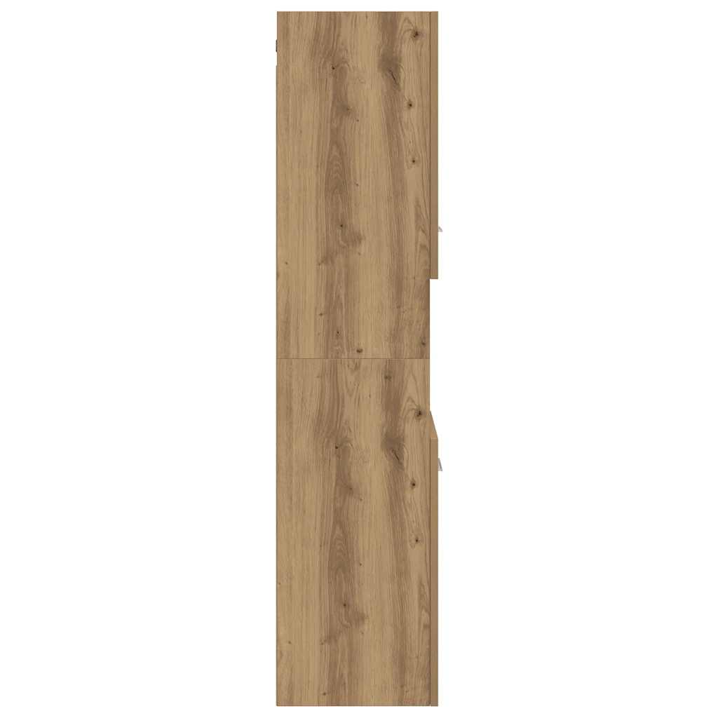 vidaXL Bad-Hängeschrank Artisan-Eiche 30x30x130 cm Holzwerkstoff