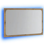 vidaXL Badspiegel mit LED-Leuchten Artisan-Eiche 60x8,5x38 cm