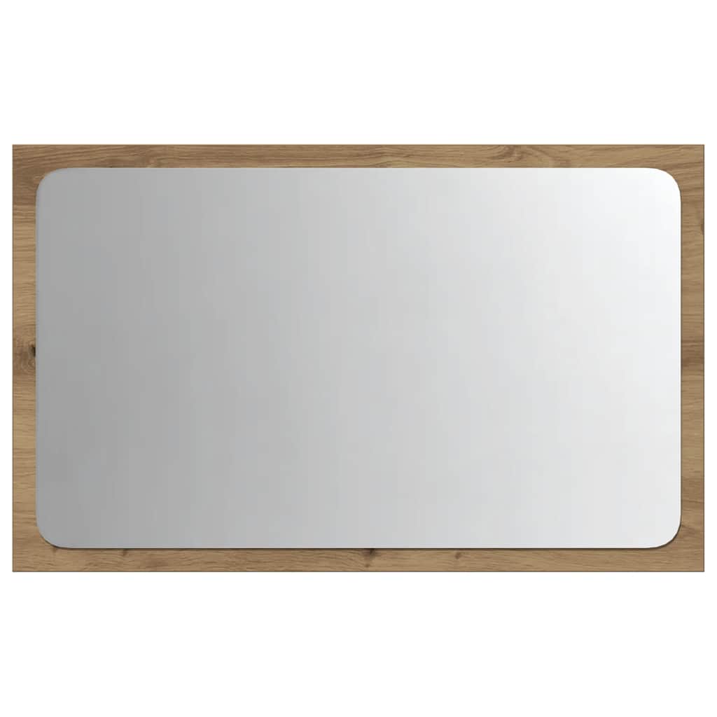 vidaXL Badspiegel mit LED-Leuchten Artisan-Eiche 60x8,5x38 cm