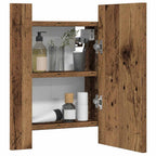 vidaXL LED-Spiegelschrank Altholz-Optik 40x12x45 cm Holzwerkstoff