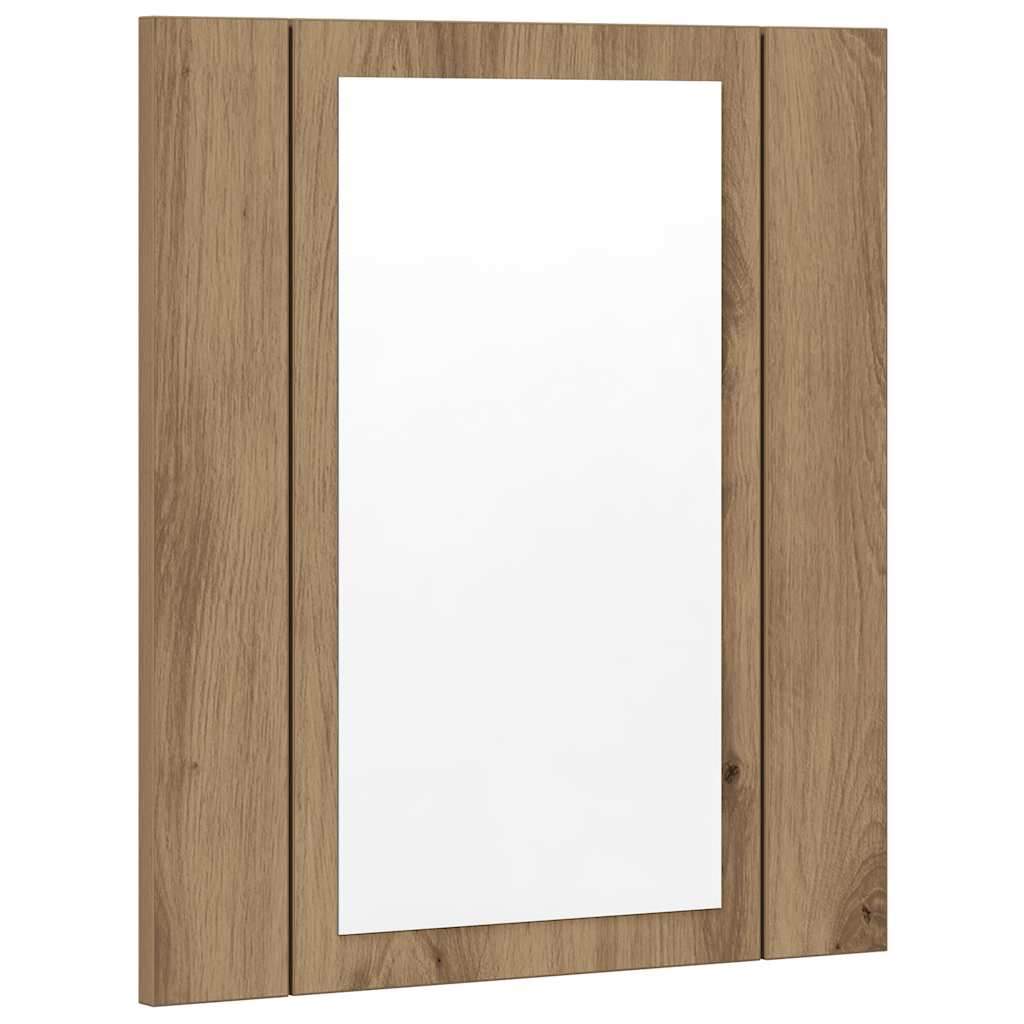 vidaXL LED-Spiegelschrank Artisan-Eiche 40x12x45 cm Holzwerkstoff