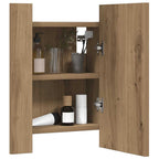 vidaXL LED-Spiegelschrank Artisan-Eiche 40x12x45 cm Holzwerkstoff