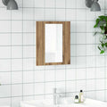 vidaXL LED-Spiegelschrank Artisan-Eiche 40x12x45 cm Holzwerkstoff