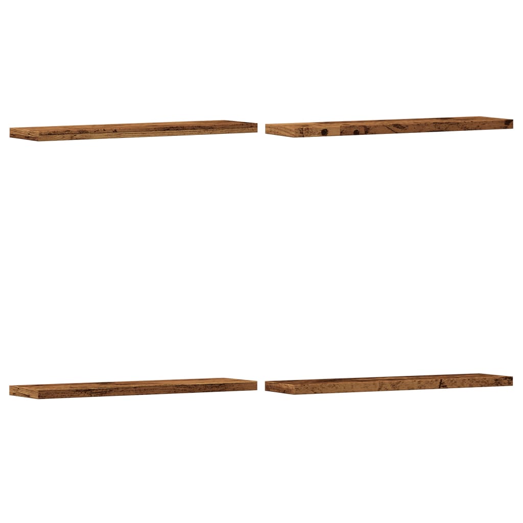 vidaXL Wandregale 4 Stk. Altholz-Optik 40x10x1,5 cm Holzwerkstoff