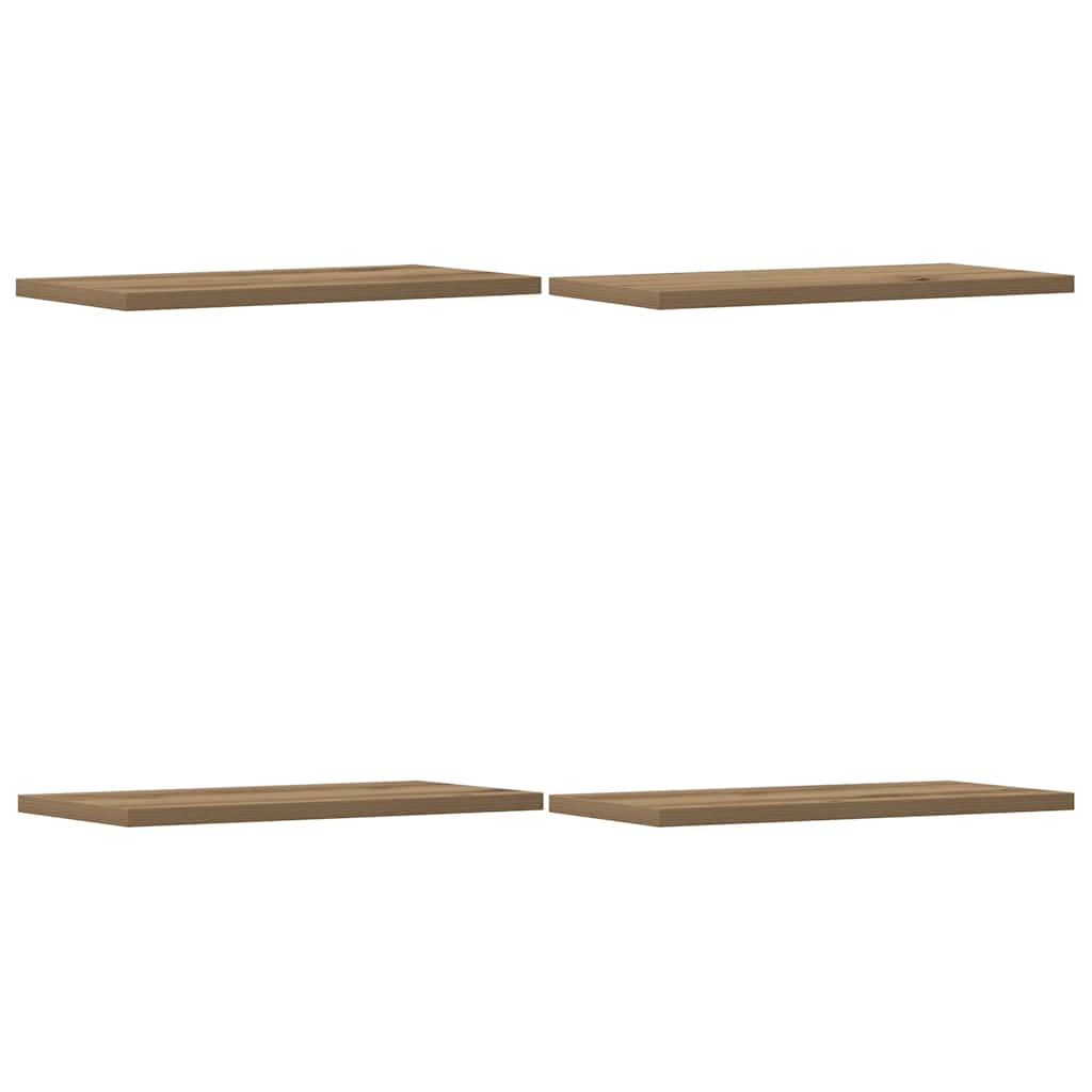 vidaXL Wandregale 4 Stk. Artisan-Eiche 40x20x1,5 cm Holzwerkstoff