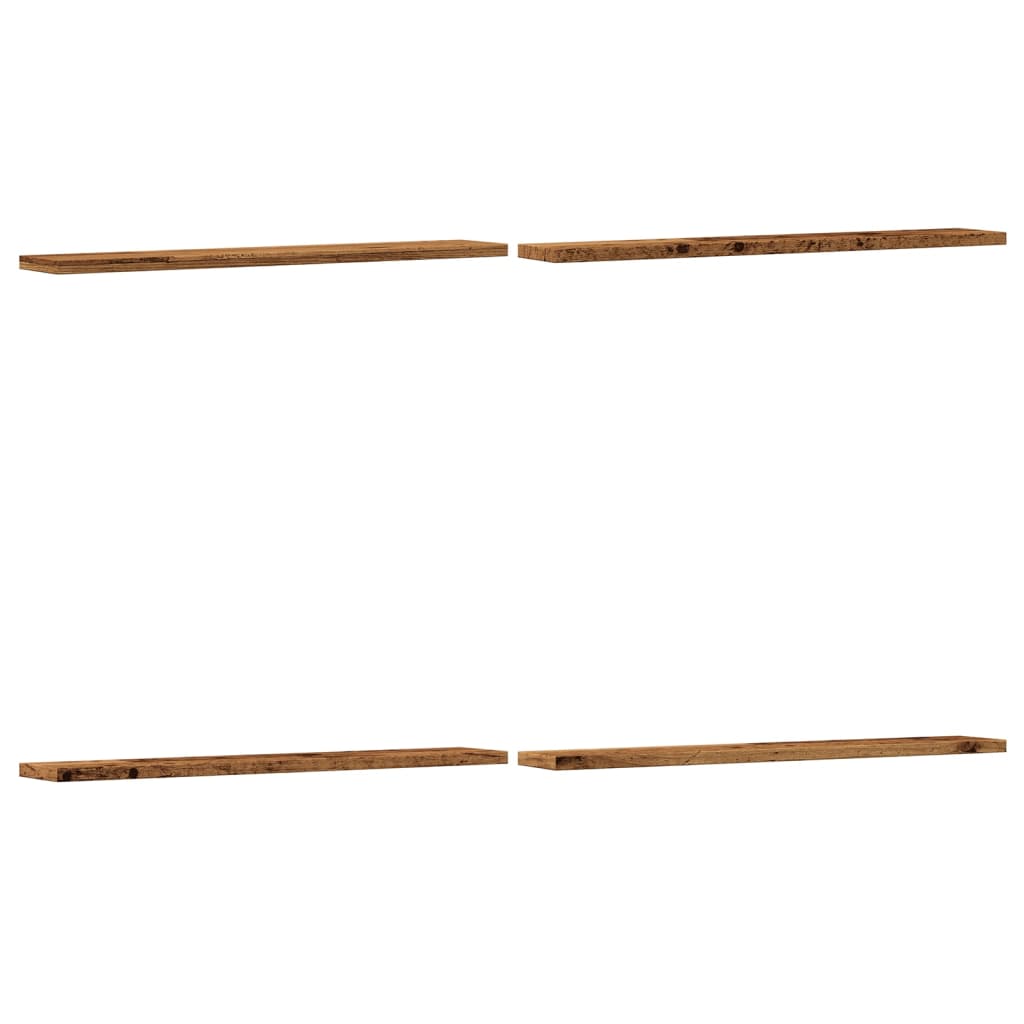 vidaXL Regalböden 4 Stk. Altholz-Optik 60x10x1,5 cm