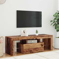 vidaXL TV-Schrank mit LED Altholz-Optik 120x36,5x40 cm Holzwerkstoff