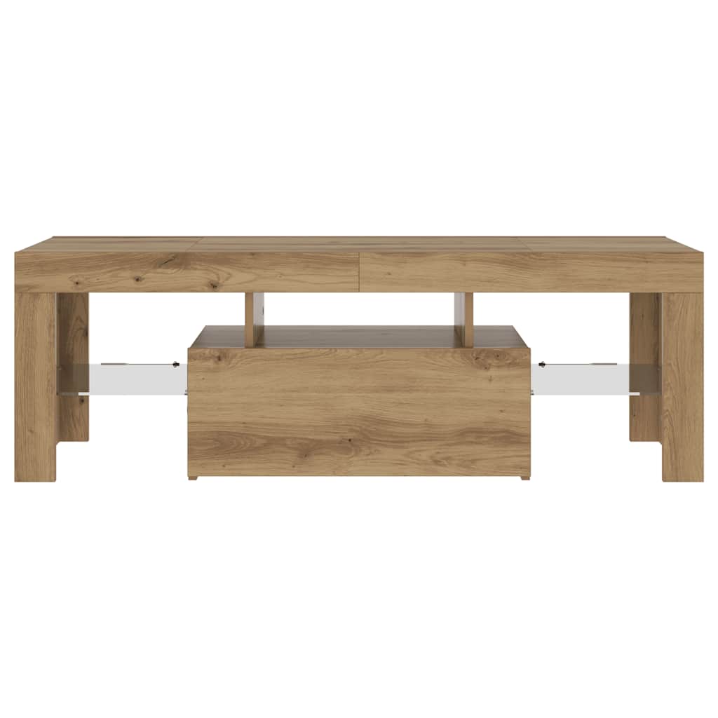 vidaXL TV-Schrank mit LED Artisan-Eiche 120x36,5x40 cm Holzwerkstoff