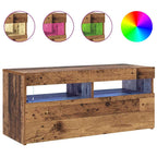 vidaXL TV-Schrank mit LED-Leuchten Altholz-Optik 90x35x40 cm